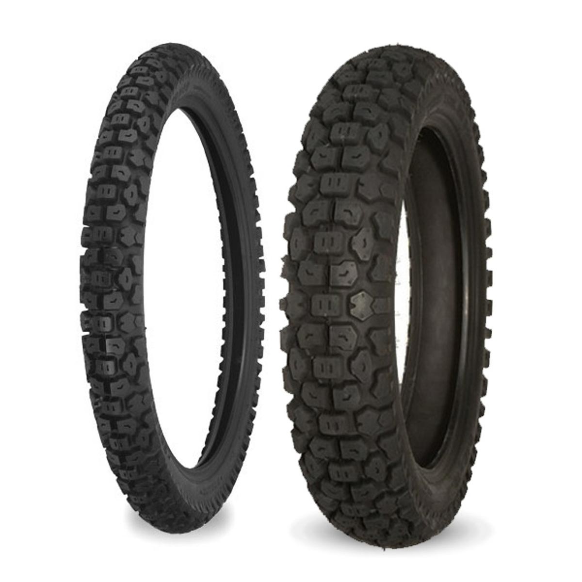 Shinko 244 Dual Sport Tires & Tubes Set - 3.00-21 Front & 4.60-17 Rear For Honda XL250R/XL350R & Kawasaki KLR250 9 thumbnail image